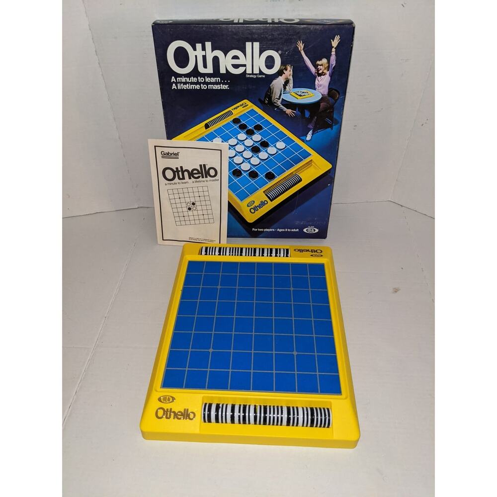 Vintage 1983 Othello Board Game, Strategy Game, By Ideal. Yellow Board